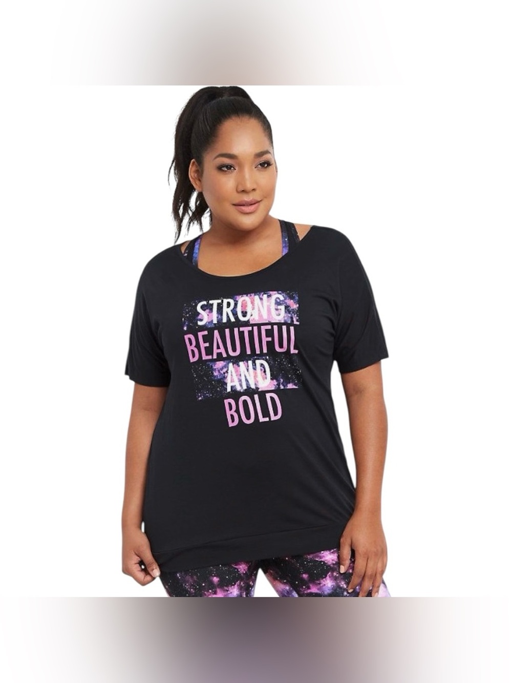 TORRID: Active Top - Strong Beautiful And Bold - Open Back - Size 4 - NWT